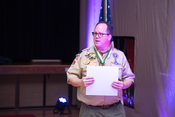 Cub Scouts from Pack 306, along with their families, came for a night of awards at the church.