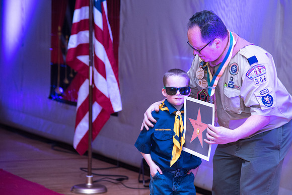 Cub Scouts from Pack 306, along with their families, came for a night of awards at the church.