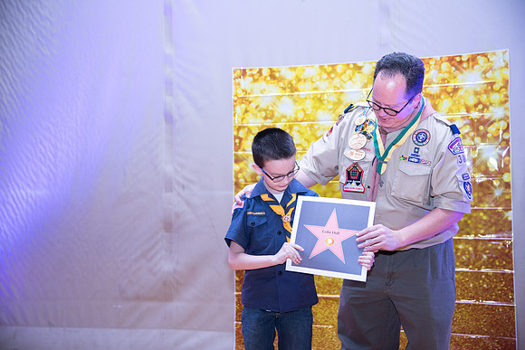 Cub Scouts from Pack 306, along with their families, came for a night of awards at the church.