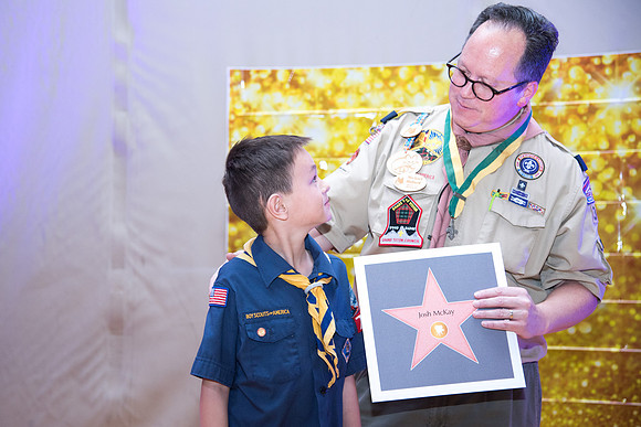 Cub Scouts from Pack 306, along with their families, came for a night of awards at the church.