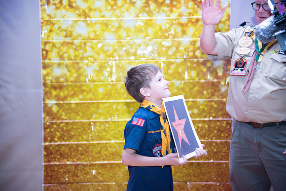 Cub Scouts from Pack 306, along with their families, came for a night of awards at the church.