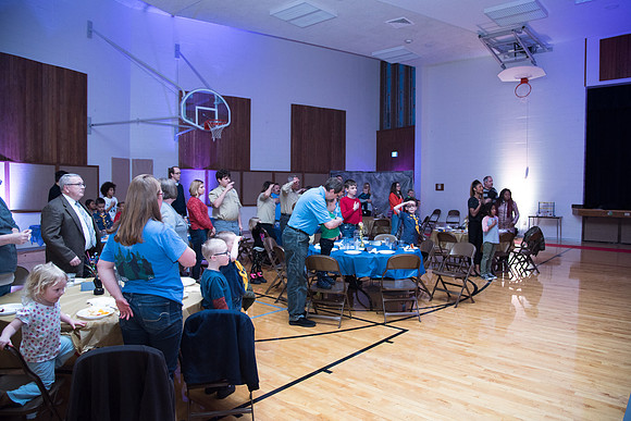 Cub Scouts from Pack 306, along with their families, came for a night of awards at the church.