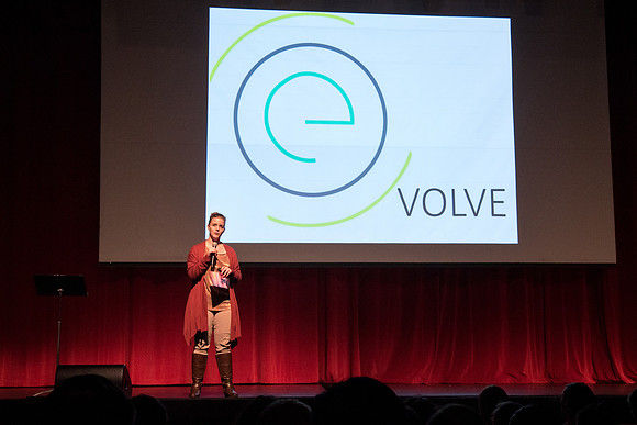 Student Employees attend Evolve Conference at the Kirkham Building.
