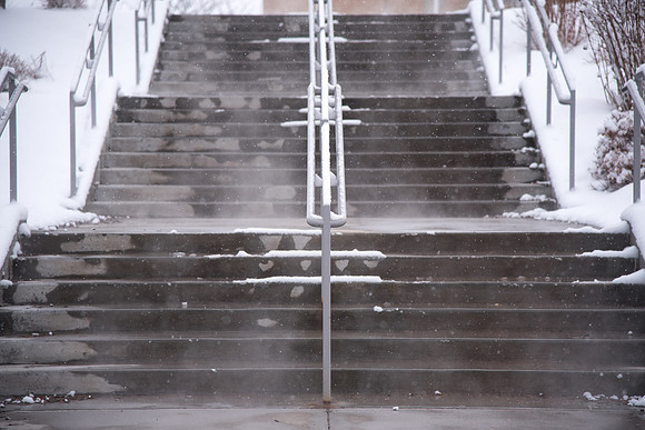 Snowy scenes around campus. Feb 2019