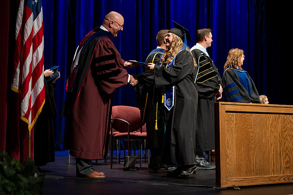 Graduates during convocation for the College of Academic Success & Interdisciplinary Studies.