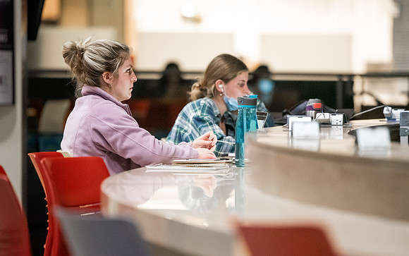 BYUI students play games and participate in activities at Glow Night for Spirit week on friday.