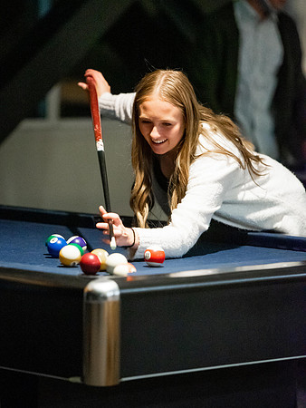 BYUI students play games and participate in activities at Glow Night for Spirit week on friday.