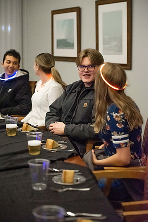 BYUI students play games and participate in activities at Glow Night for Spirit week on friday.