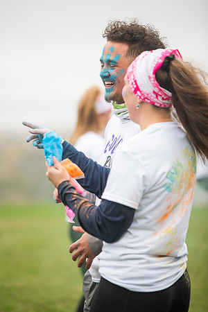 BYUI students and Rexburg community members participate in the color fun run during the fall 2021 seemster.