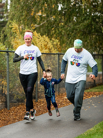 BYUI students and Rexburg community members participate in the color fun run during the fall 2021 seemster.