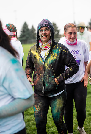 BYUI students and Rexburg community members participate in the color fun run during the fall 2021 seemster.