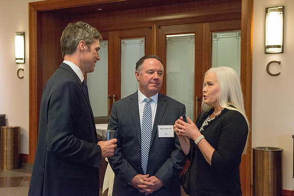 President Henry J Eyring hosts a reception and dinner in the Conference Center in Salt Lake City, Utah. March 2019