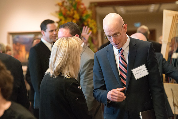 President Henry J Eyring hosts a reception and dinner in the Conference Center in Salt Lake City, Utah. March 2019