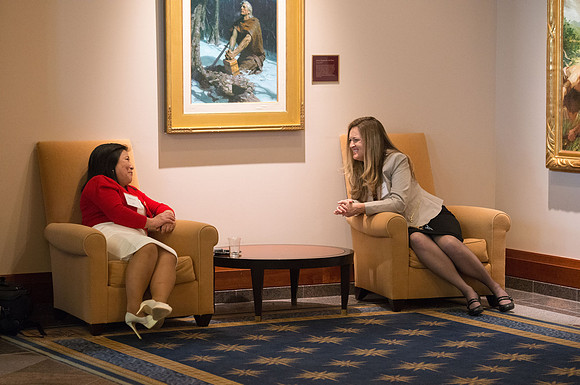 President Henry J Eyring hosts a reception and dinner in the Conference Center in Salt Lake City, Utah. March 2019