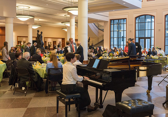 President Henry J Eyring hosts a reception and dinner in the Conference Center in Salt Lake City, Utah. March 2019