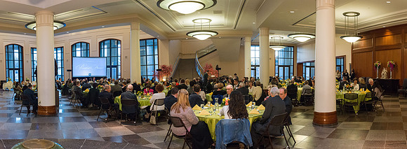 President Henry J Eyring hosts a reception and dinner in the Conference Center in Salt Lake City, Utah. March 2019