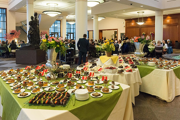 President Henry J Eyring hosts a reception and dinner in the Conference Center in Salt Lake City, Utah. March 2019