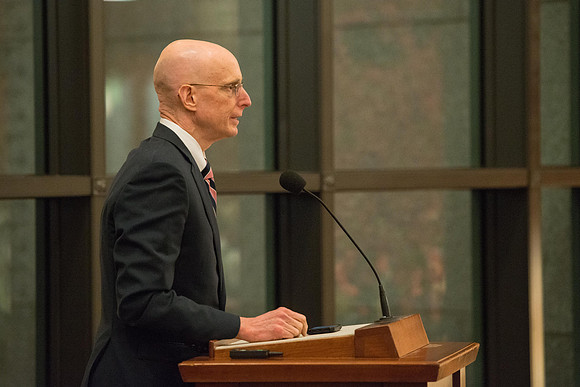 President Henry J Eyring hosts a reception and dinner in the Conference Center in Salt Lake City, Utah. March 2019