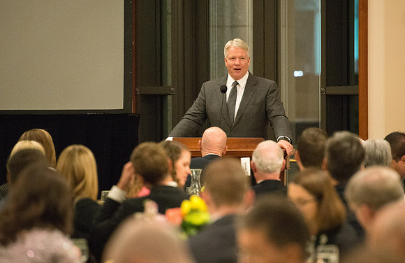 President Henry J Eyring hosts a reception and dinner in the Conference Center in Salt Lake City, Utah. March 2019
