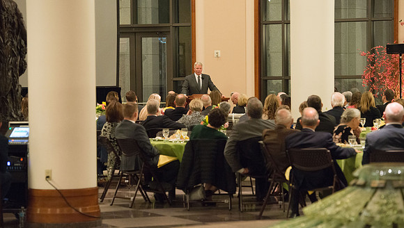 President Henry J Eyring hosts a reception and dinner in the Conference Center in Salt Lake City, Utah. March 2019