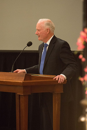 President Henry J Eyring hosts a reception and dinner in the Conference Center in Salt Lake City, Utah. March 2019