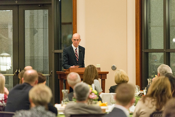 President Henry J Eyring hosts a reception and dinner in the Conference Center in Salt Lake City, Utah. March 2019