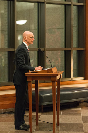 President Henry J Eyring hosts a reception and dinner in the Conference Center in Salt Lake City, Utah. March 2019