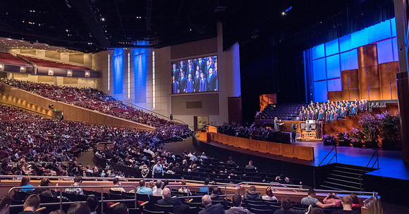 Choir performs musical number at the devotional.