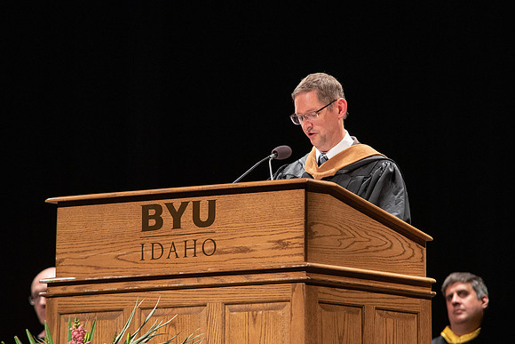 Graduates during convocation for the College of Performing and Visual Arts.