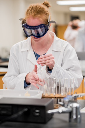 Hector Becerril, Chemistry Faculty, teaches the General Chemistry Lab.