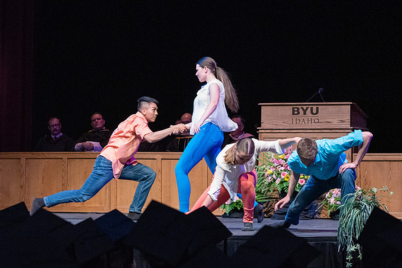 Graduates during convocation for the College of Performing and Visual Arts.