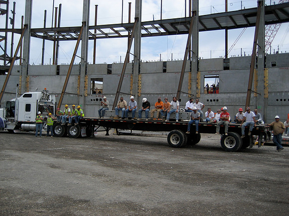 Construction on the Auditorium, later named the BYU-Idaho Center.