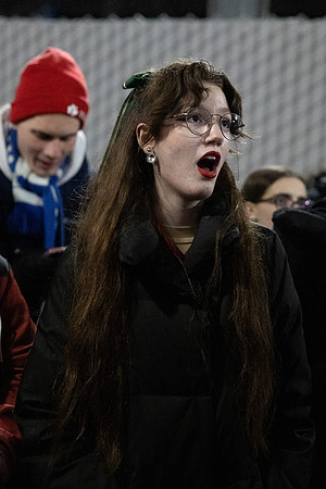 BYU-Idaho students participate in singing hymns under the stadium.