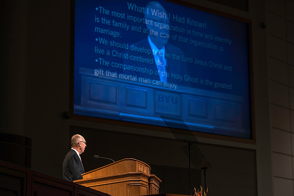Emeritus General Authority of the Seventy speaks at the BYU-Idaho devotional.
