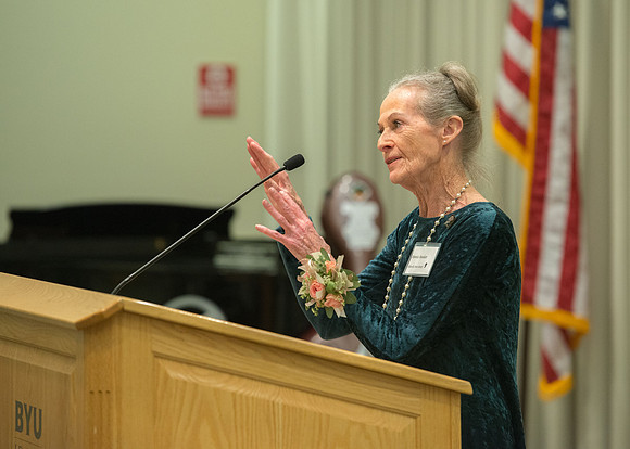 Eliza R Snow Society Evening of Honors recognizes Patricia Dienhart for her excellence in the arts for her lifelong talent and contribution to the art of Ballet.