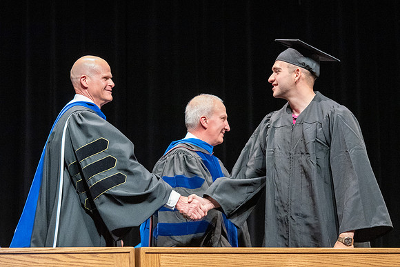 Graduates during convocation of the College of Physical Sciences and Engineering.