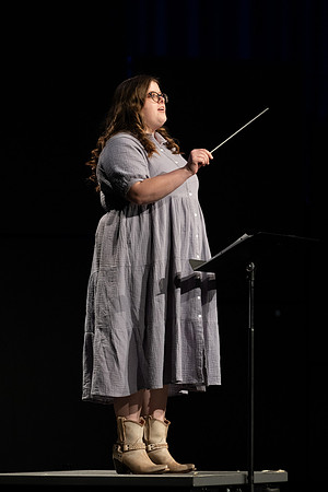 Ryan Butters speaks to students at the weekly Tuesday devotional.