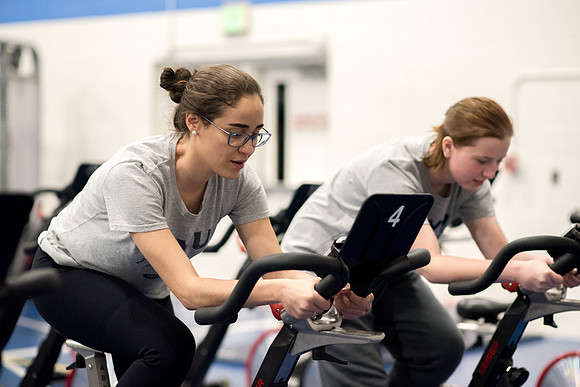 Cycling Calss is one of the fitness calss hold at the Hart Fitness Center.