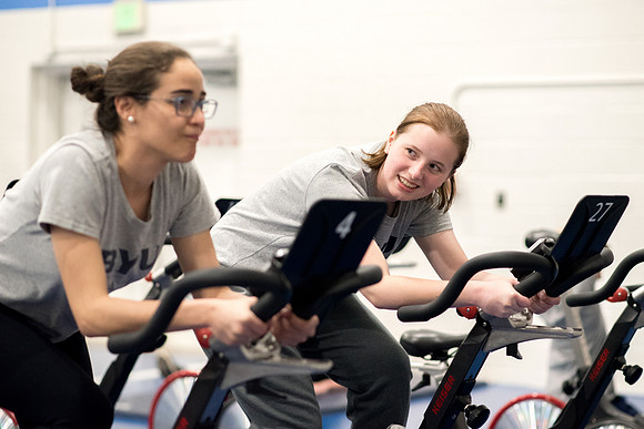 Cycling Calss is one of the fitness calss hold at the Hart Fitness Center.