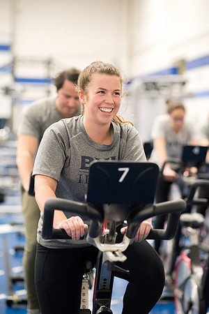 Cycling Calss is one of the fitness calss hold at the Hart Fitness Center.