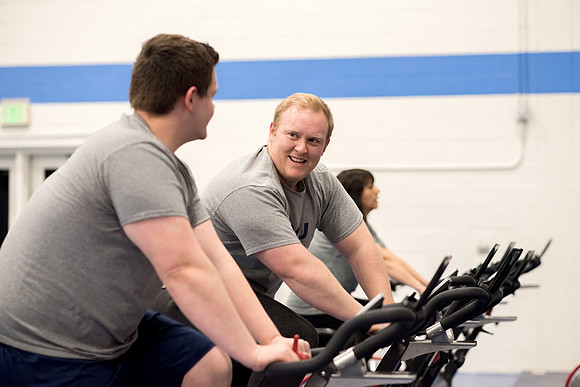 Cycling Calss is one of the fitness calss hold at the Hart Fitness Center.