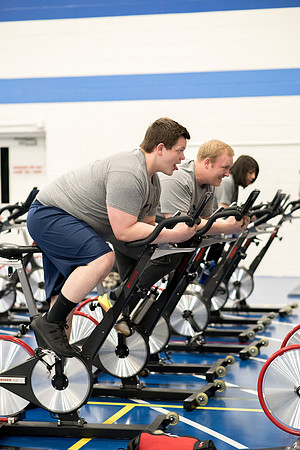 Cycling Calss is one of the fitness calss hold at the Hart Fitness Center.