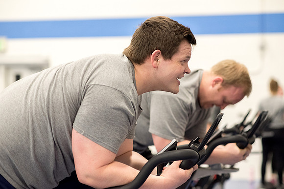 Cycling Calss is one of the fitness calss hold at the Hart Fitness Center.