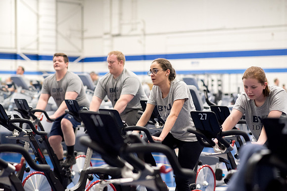 Cycling Calss is one of the fitness calss hold at the Hart Fitness Center.