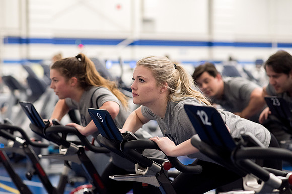 Cycling Calss is one of the fitness calss hold at the Hart Fitness Center.
