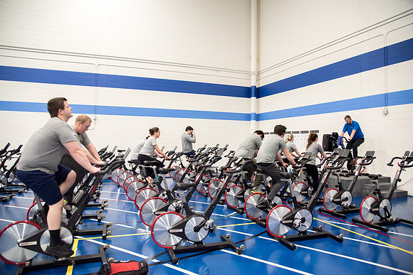 Cycling Calss is one of the fitness calss hold at the Hart Fitness Center.