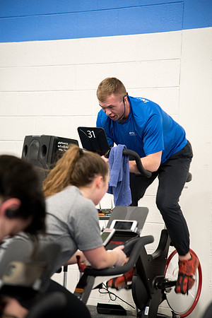Cycling Calss is one of the fitness calss hold at the Hart Fitness Center.