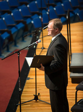 Performance of 'How Beautiful Upon the Mountains' in the College of Southern Idaho auditorium.