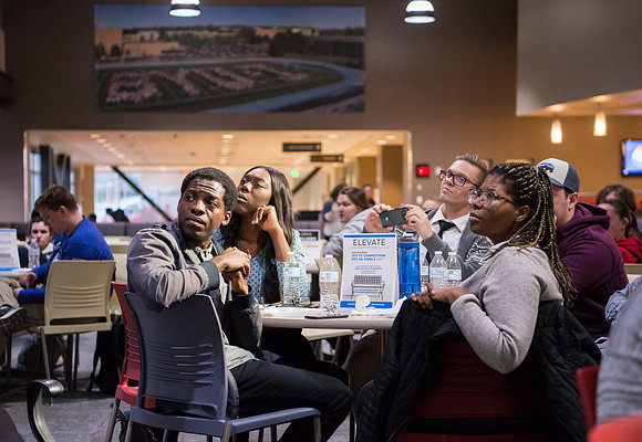 The Elevate Kickoff, a competition for social change, was held in the Crossroads, Fall Semester.