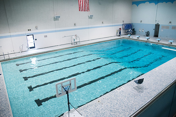 BYU-I Hart Pool before renovations. Winter Semester